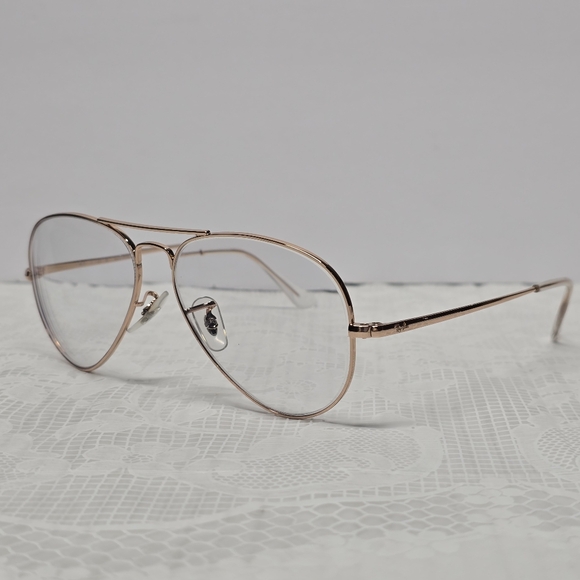 Ray-Ban Gold Aviator Glasses main image 7